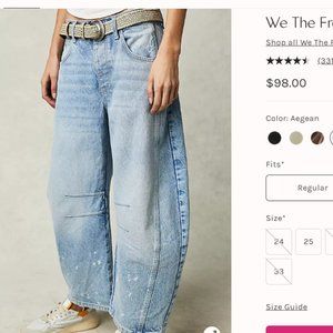 FREE PEOPLE We the People Barrel Jeans